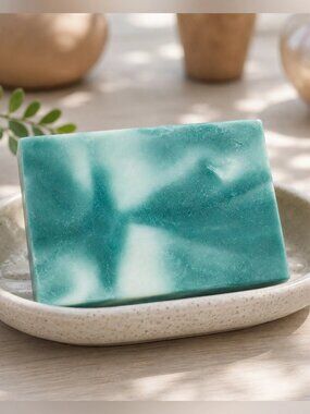 Cherry Watermelon teal soap DONKEY milk & coconut oil 2x3 inch 8oz
